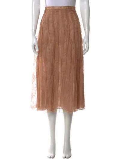 Pre-owned Dior Lace Midi Length Skirt In Neutral