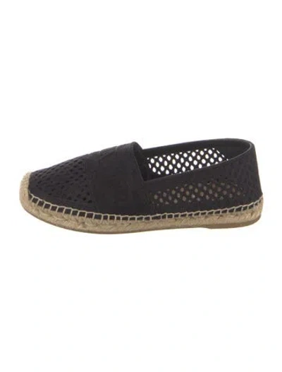 Pre-owned Dior Lace Pattern Espadrilles In Black