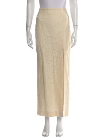 Pre-owned Dior Lace Pattern Long Skirt In Neutral