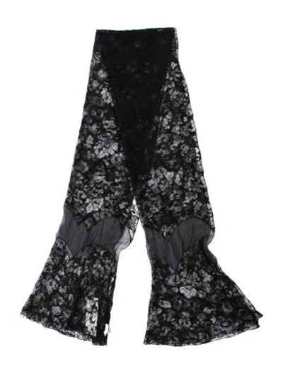 Pre-owned Dior Lace Pattern Shawl In Black