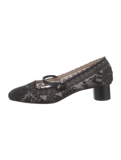 Pre-owned Dior Lace Printed Pumps In Black