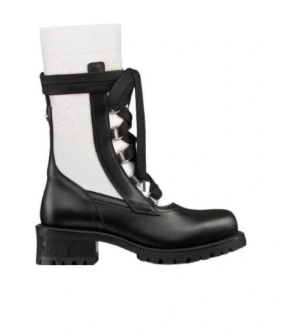 Dior Lace-up Boots In Black