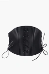 DIOR LACE-UP LEATHER CORSET BELT WITH DOUBLE GOLDEN BUCKLE 260MM