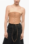 Dior Lace-up Leather Corset Belt With Double Golden Buckle 260mm