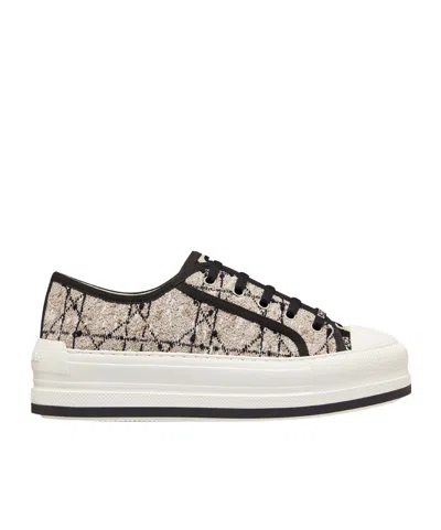 Dior Lace-up Low-cut Casual Shoes In White