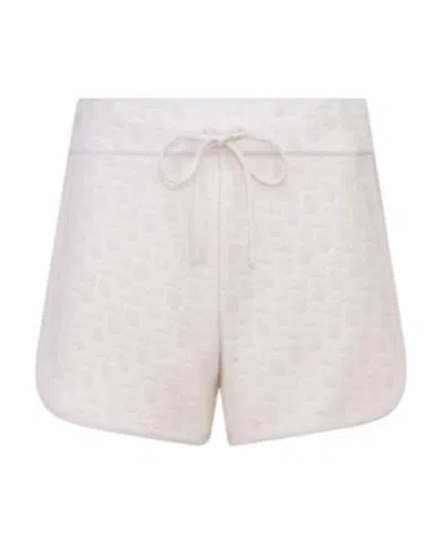Dior Lace Up Shorts In White