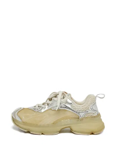 Pre-owned Dior Lace-up Sneakers In Neutral