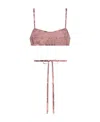 Dior Lace-up Underwear In Pink
