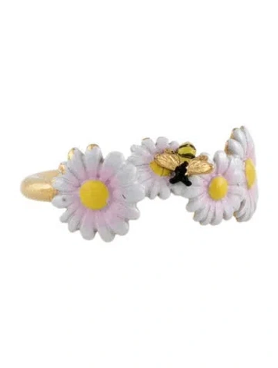 Pre-owned Dior Lacquer Daisy Ring In Multi