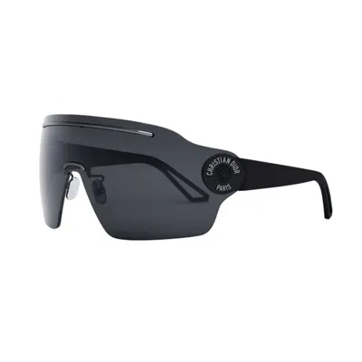 Dior Pacificm1u11a0 Shield Rimless Sunglasses In Black