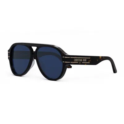 Dior Ladies Brown Aviator Sunglasses Signaturea1u 20b0 In ["blue"]