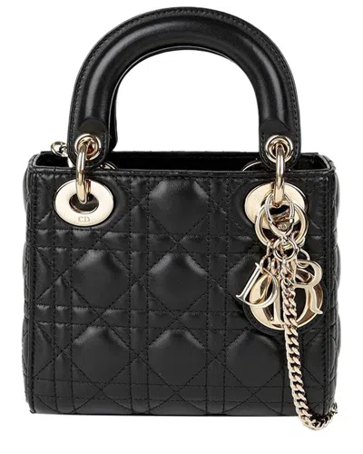 Dior Ladies Mini Tote Shoulder Bag (authentic Pre-loved) In Black