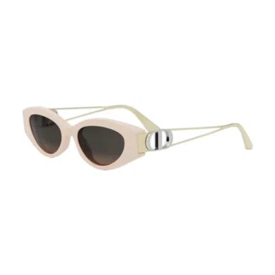Dior Ladies Shiny Pink Cat Eye Sunglasses Cd40186f@5372e In ["brown"]