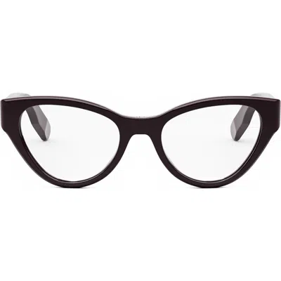 Dior Lady 95.22 52mm Cat Eye Optical Glasses In White