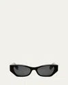 Dior Lady 95.22 B1i Sunglasses In Shiny Black  Smoke