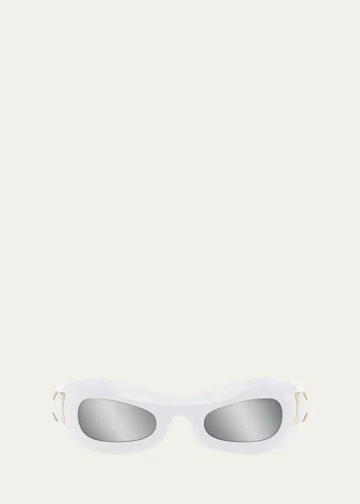Dior Lady 95.22 R1i Sunglasses In White / Smoke