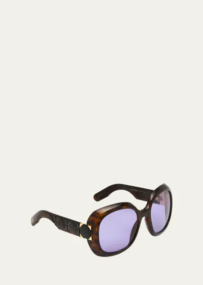 Dior Lady 95.22 R2i Sunglasses In Brown