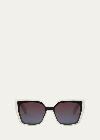 Dior Lady 95.22 S2i Sunglasses In Ivory Gradient Bordeaux