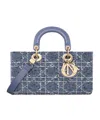 Dior Lady D-joy Medium Logo Shoulder Bag In Blue