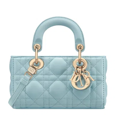 Dior Lady D-joy Miniature Shoulder Bag In Blue
