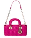 Dior Lady D-joy Small Leather Shoulder Bag In Pink