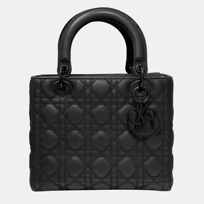 Pre-owned Dior Lady  Black Matte So Tote Bag