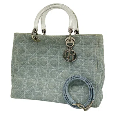 Dior Lady  Blue Denim - Jeans Handbag ()