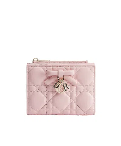 Dior Lady  Dahlia Wallet In Pink