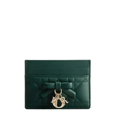 Dior Lady  Freesia Card Holder In Green