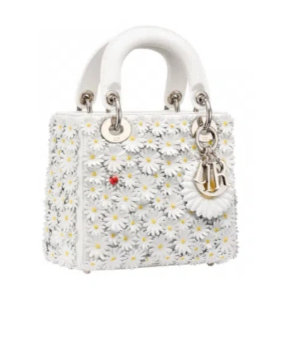 Dior Lady  Handbag In White