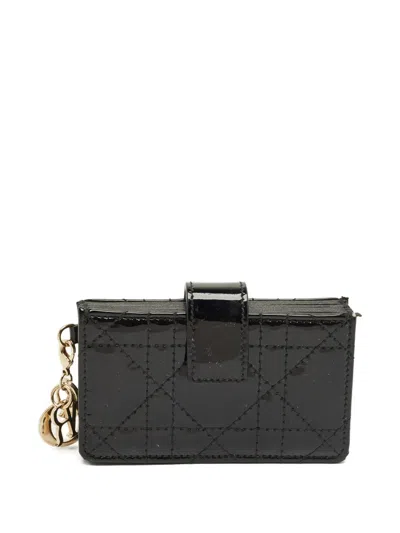 Pre-owned Dior Lady  Jasmine Wallet In Black