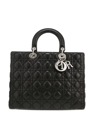 Pre-owned Dior Lady  Leather Double-handle Tote Bag