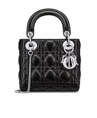Dior Lady  Logo Mini Bag In Black