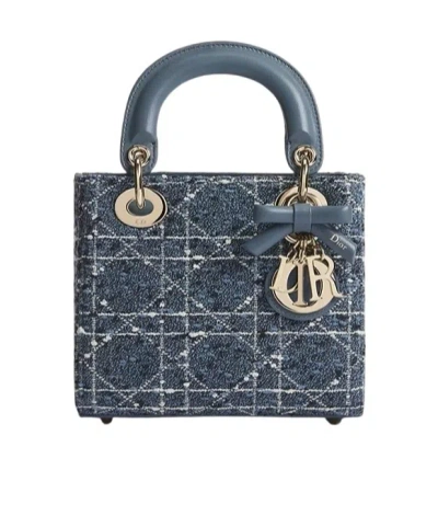 Dior Lady  Mini Shoulder Bag In Blue