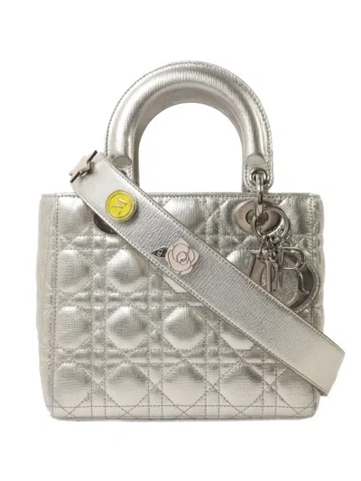 Pre-owned Dior Lady  My Abc  Shoulder Bag In Silver