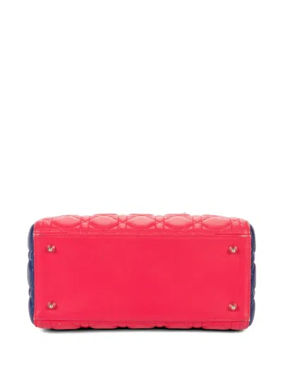 Pre-owned Dior Lady  Quilted Leather Tote Bag In Pink