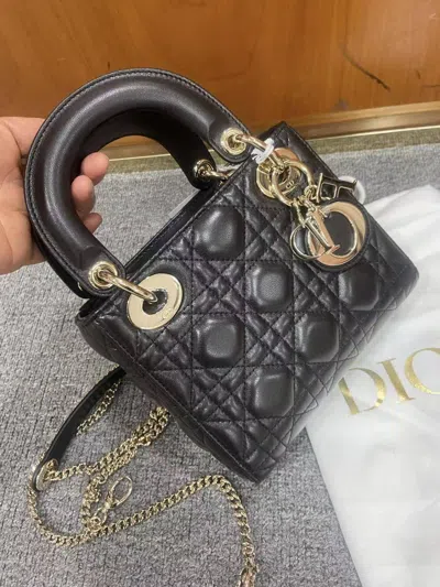 Dior Lady  Shoulder Bag In Black