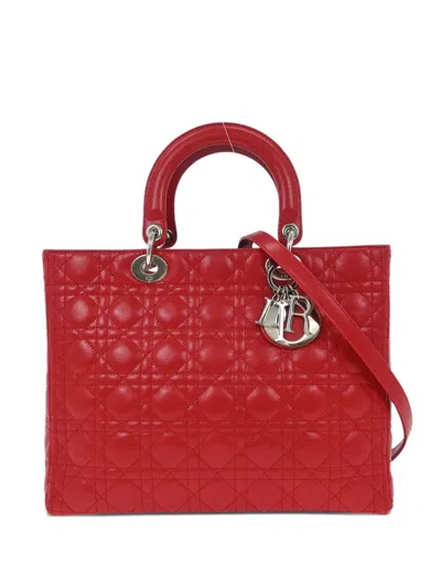 Pre-owned Dior Lady  Tote Bag In Red