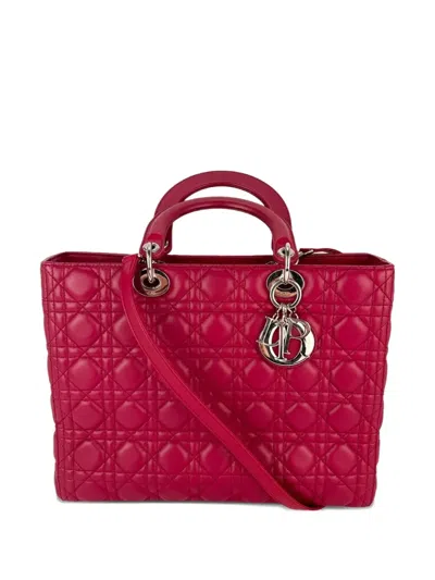 Pre-owned Dior Lady  Tote Bag In Red
