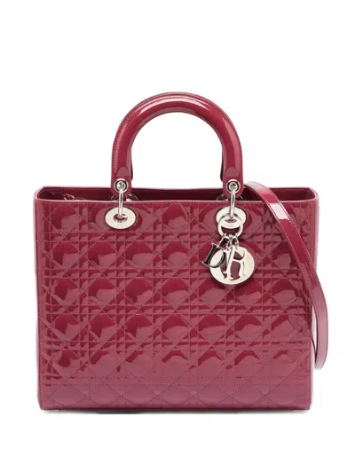 Pre-owned Dior Lady  Two-way Handbag In Red