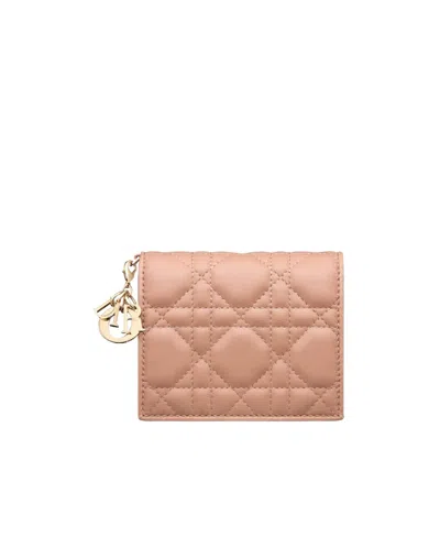 Dior Lady  Wallet In Pink