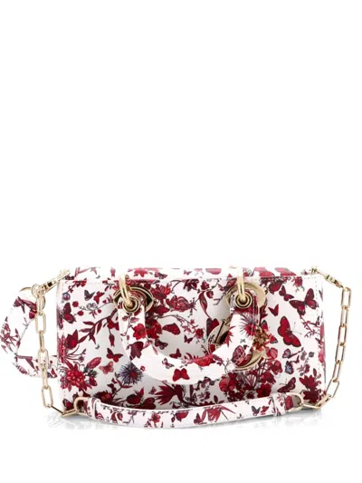 Pre-owned Dior Lady D-joy Bag Printed Leather Small Satchel In Multi