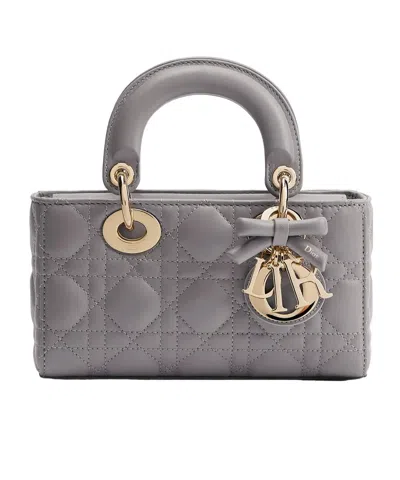 Dior Lady D-joy Shoulder Bag In Gray