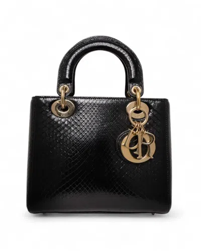 Dior Lady Small Black Python