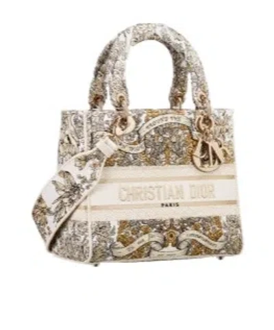 Dior Ladyd-lite Shoulder Bag In Nude