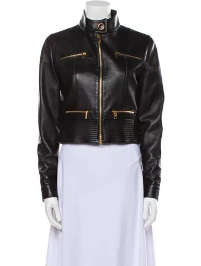 Pre-owned Dior Lamb Leather Biker Jacket In Multi
