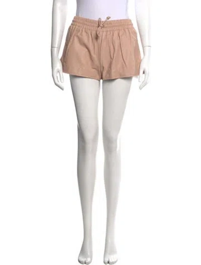 Pre-owned Dior Lamb Leather Mini Shorts In Neutrals