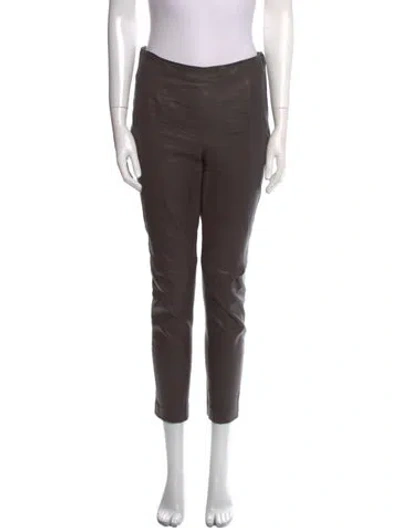 Pre-owned Dior Lamb Leather Skinny Leg Pants In Black