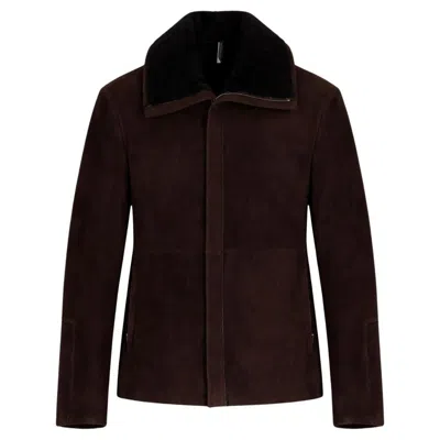 Pre-owned Dior Lamb Suede Shearling Pilot Jacket In Black