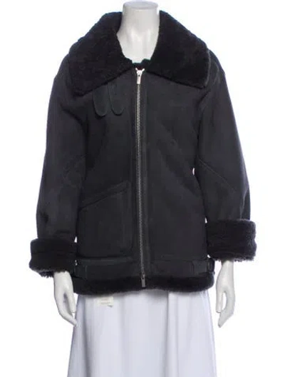 Pre-owned Dior Lambskin Bomber Jacket In Gray